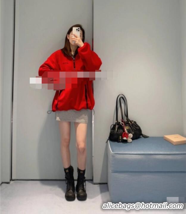 Buy Discount Miu Miu Fleece Top M081326 Red 2026