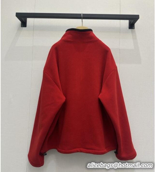 Buy Discount Miu Miu Fleece Top M081326 Red 2026