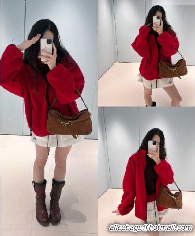 Good Cheap Miu Miu Fleece Jacket M081327 Red 2026