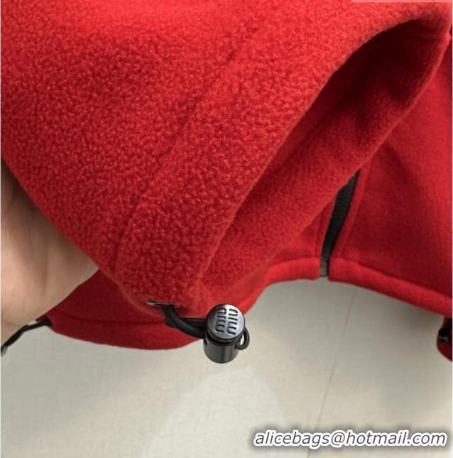 Good Cheap Miu Miu Fleece Jacket M081327 Red 2026