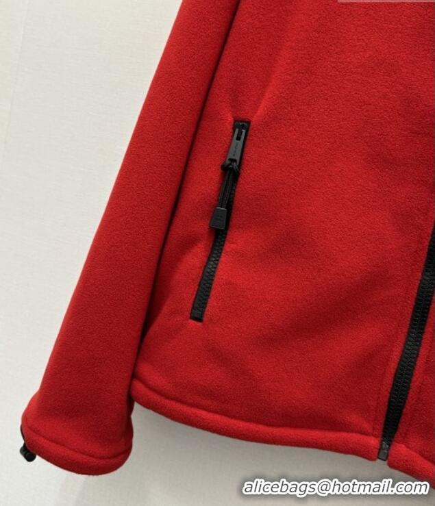 Good Cheap Miu Miu Fleece Jacket M081327 Red 2026