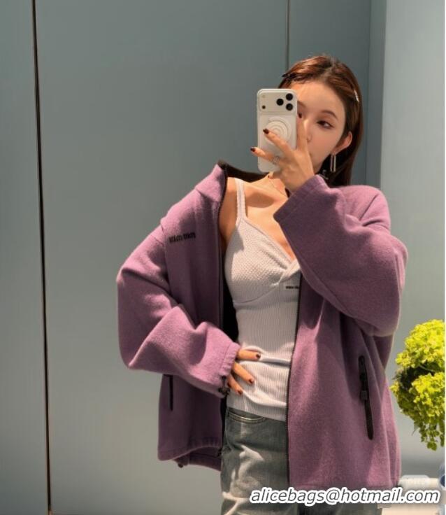 Famous Brand Miu Miu Cashmere Jacket M081328 Purple 2026