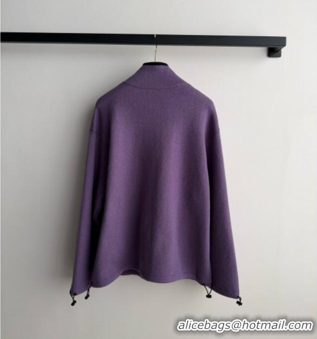 Famous Brand Miu Miu Cashmere Jacket M081328 Purple 2026