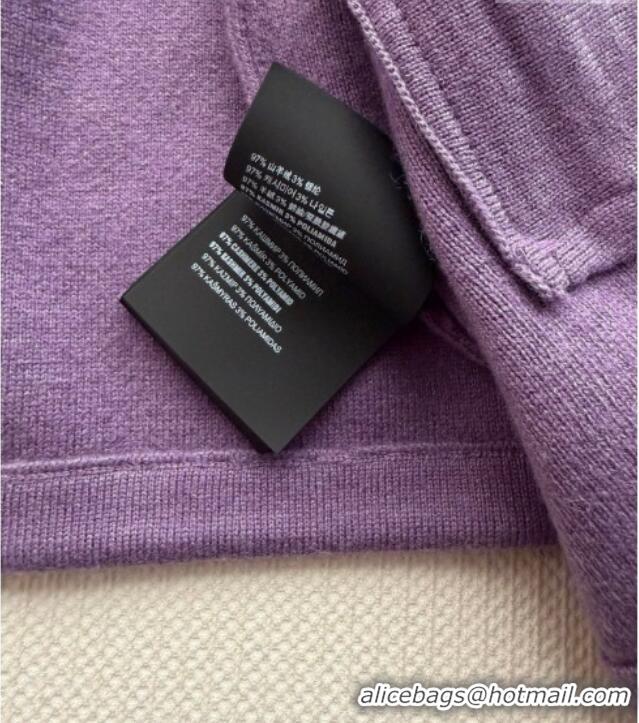 Famous Brand Miu Miu Cashmere Jacket M081328 Purple 2026