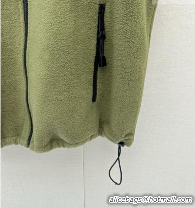 Unique Style Discount Miu Miu Fleece Vest M081330 Green 2026