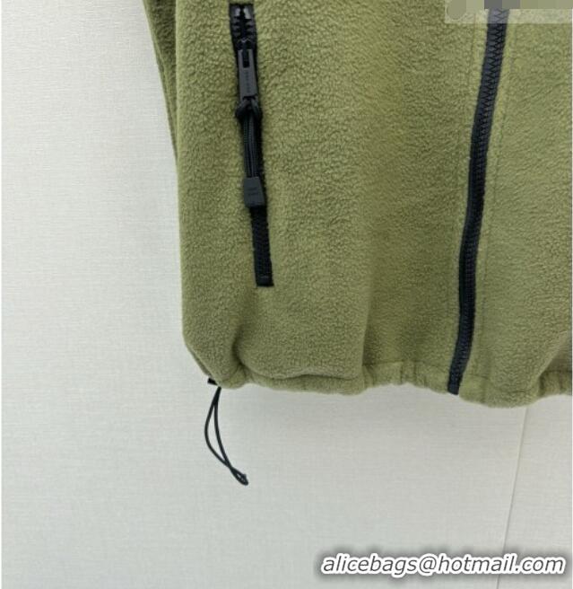 Unique Style Discount Miu Miu Fleece Vest M081330 Green 2026
