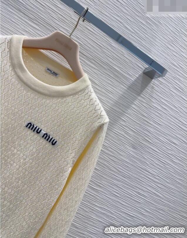 Unique Discount Miu Miu Knit Sweater M081335 Beige 2026