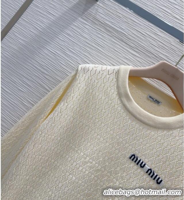Unique Discount Miu Miu Knit Sweater M081335 Beige 2026