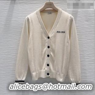 Fashion Discount Miu Miu Knit Cardigan M081336 Beige 2026