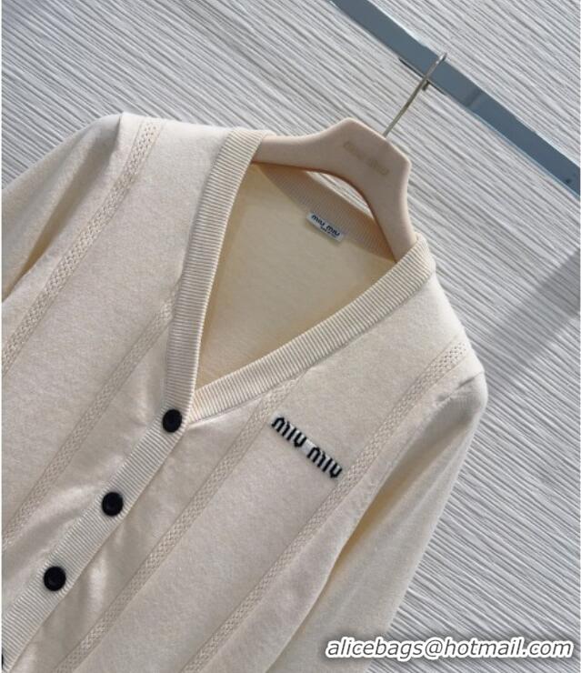 Fashion Discount Miu Miu Knit Cardigan M081336 Beige 2026