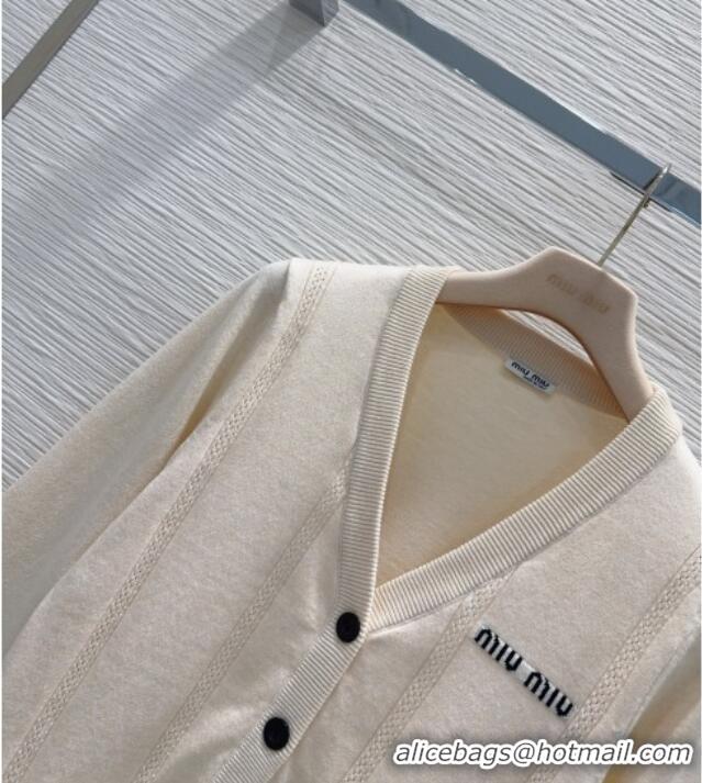 Fashion Discount Miu Miu Knit Cardigan M081336 Beige 2026