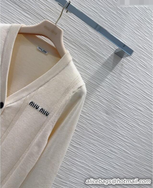 Fashion Discount Miu Miu Knit Cardigan M081336 Beige 2026