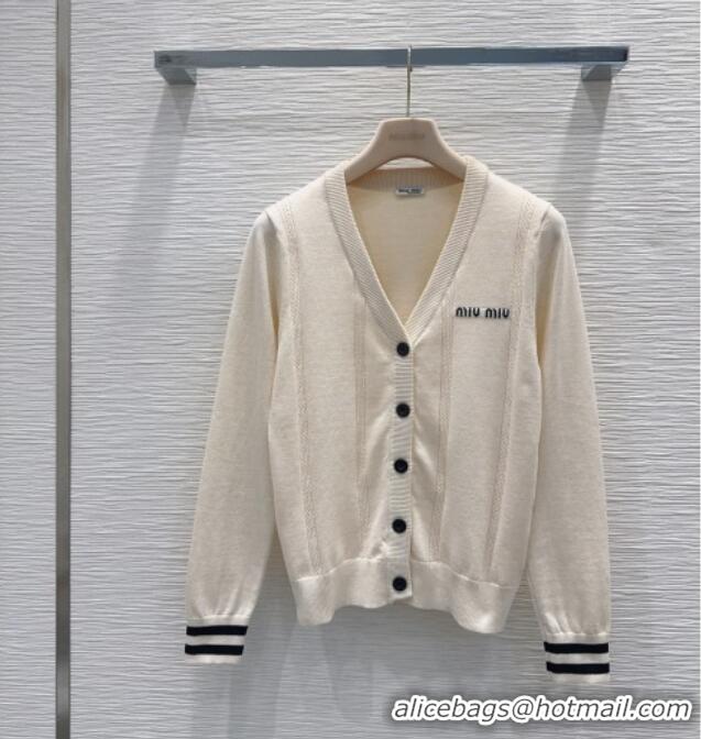 Fashion Discount Miu Miu Knit Cardigan M081336 Beige 2026