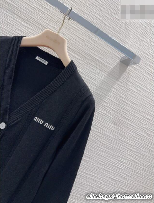 New Design Miu Miu Knit Cardigan M081337 Black 2026