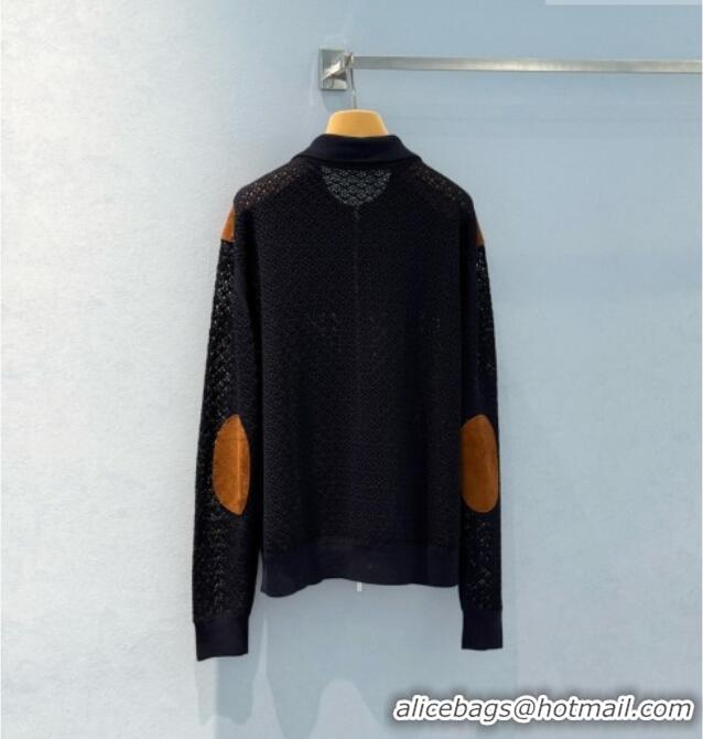 Top Quality Miu Miu Cotton Crochet and Suede Jacket M081438 Black/Brown 2026