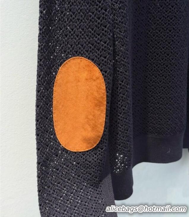Top Quality Miu Miu Cotton Crochet and Suede Jacket M081438 Black/Brown 2026