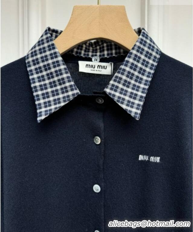 Best Price Miu Miu Cashmere Cardigan M081439 Navy 2026