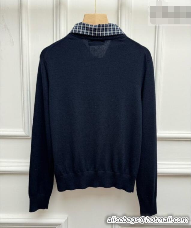 Best Price Miu Miu Cashmere Cardigan M081439 Navy 2026
