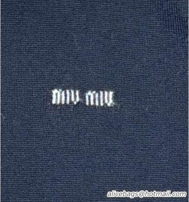 Best Price Miu Miu Cashmere Cardigan M081439 Navy 2026