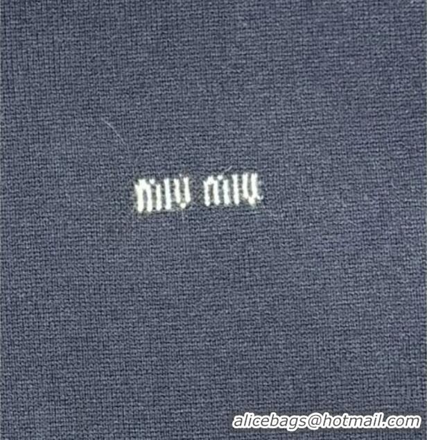 Grade Quality Miu Miu Cashmere Short-sleeved Sweater M081440 Navy 2026