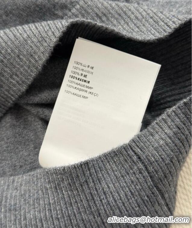 Inexpensive Miu Miu Cashmere Short-sleeved Sweater M081441 Grey/Green 2026