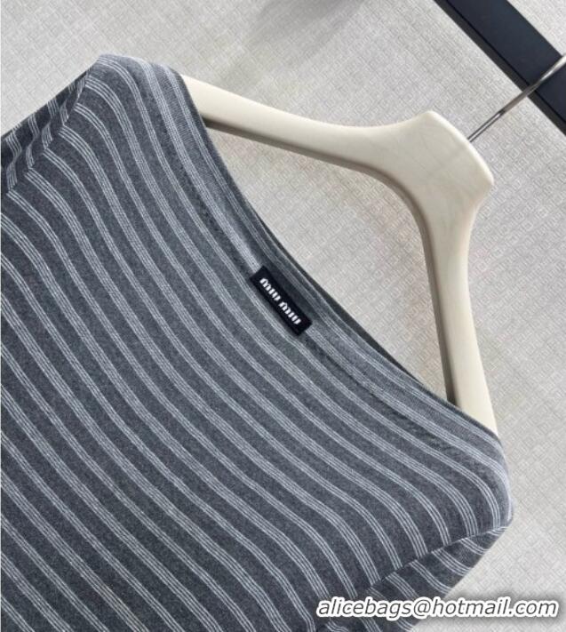 ​Best Grade Miu Miu Silk Dress M081442 Grey 2026
