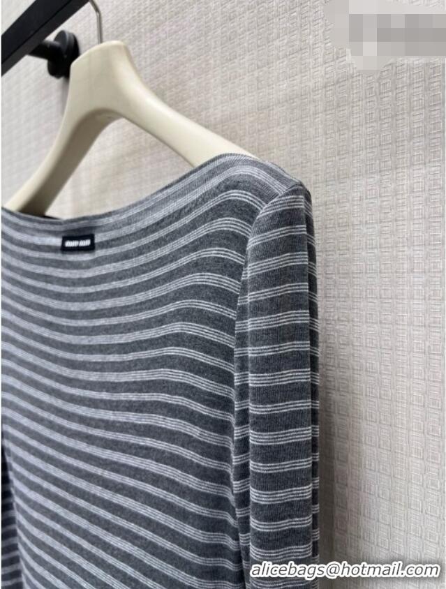​Best Grade Miu Miu Silk Dress M081442 Grey 2026