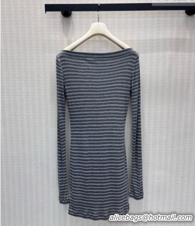 ​Best Grade Miu Miu Silk Dress M081442 Grey 2026