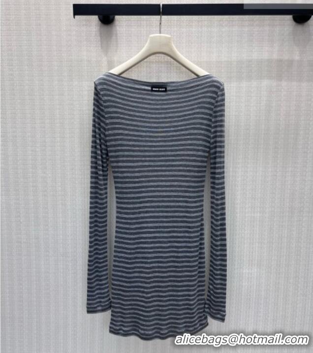 ​Best Grade Miu Miu Silk Dress M081442 Grey 2026
