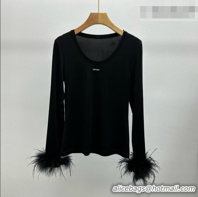 Reasonable Price Discount Miu Miu Top M081443 Black 2026
