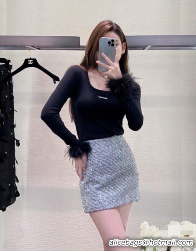 Reasonable Price Discount Miu Miu Top M081443 Black 2026