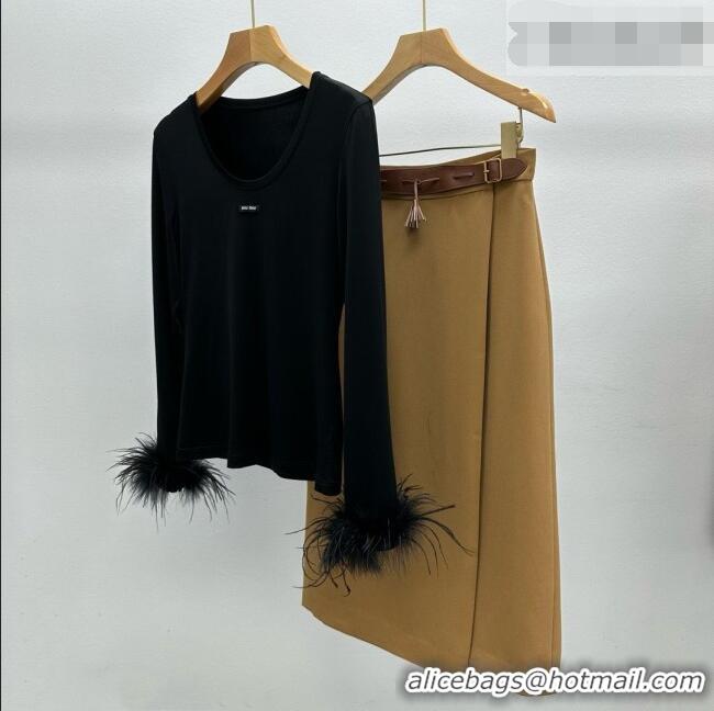 Reasonable Price Discount Miu Miu Top M081443 Black 2026