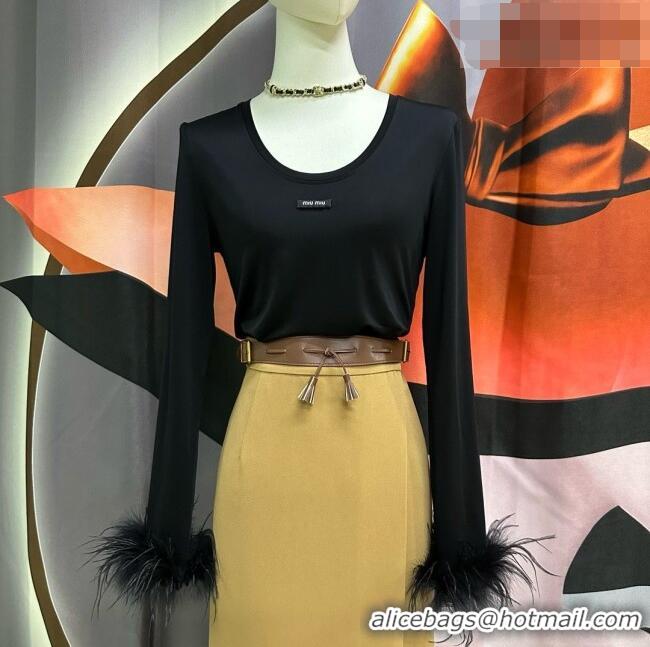 Reasonable Price Discount Miu Miu Top M081443 Black 2026