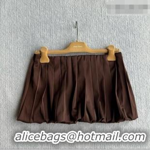 Stylish Discount Miu Miu Miniskirt M081447 Brown 2026
