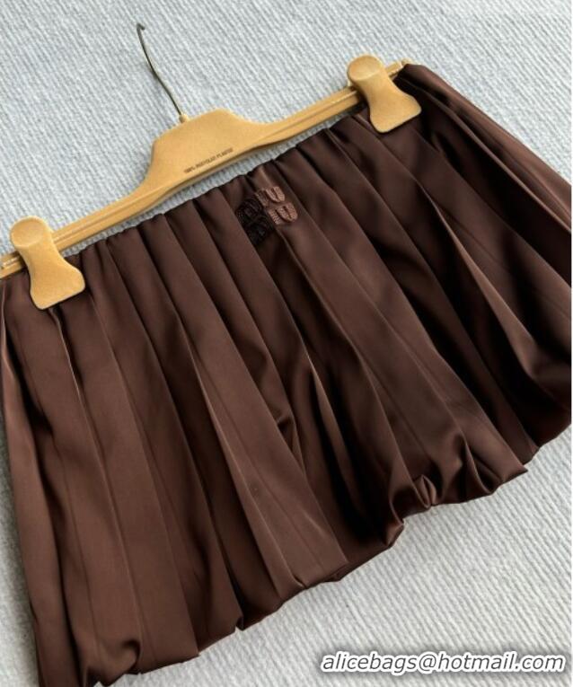 Stylish Discount Miu Miu Miniskirt M081447 Brown 2026