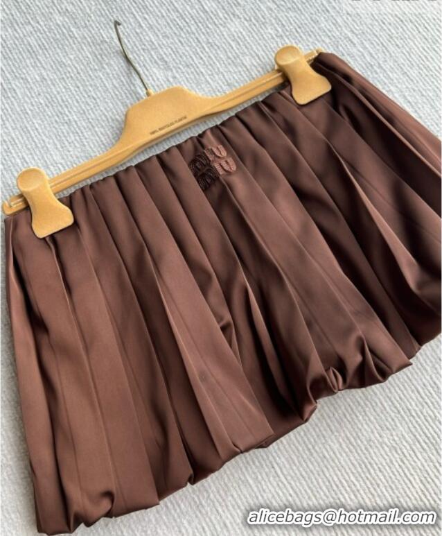 Stylish Discount Miu Miu Miniskirt M081447 Brown 2026