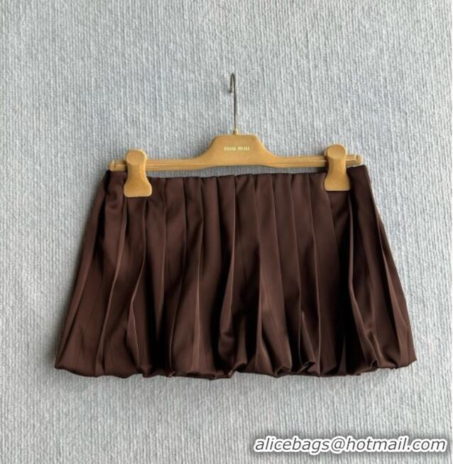 Stylish Discount Miu Miu Miniskirt M081447 Brown 2026