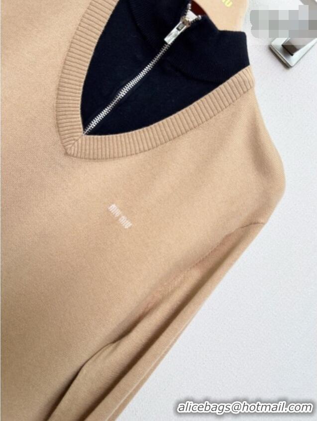 Best Price Discount Miu Miu Knit Sweater M081449 Beige 2026