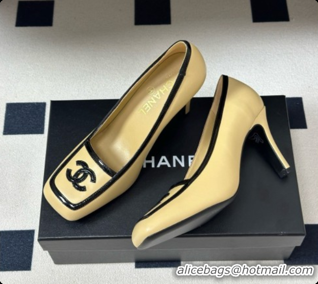 Good Looking Chanel Lambskin & Patent Calfskin Pump G47518 Beige 2026