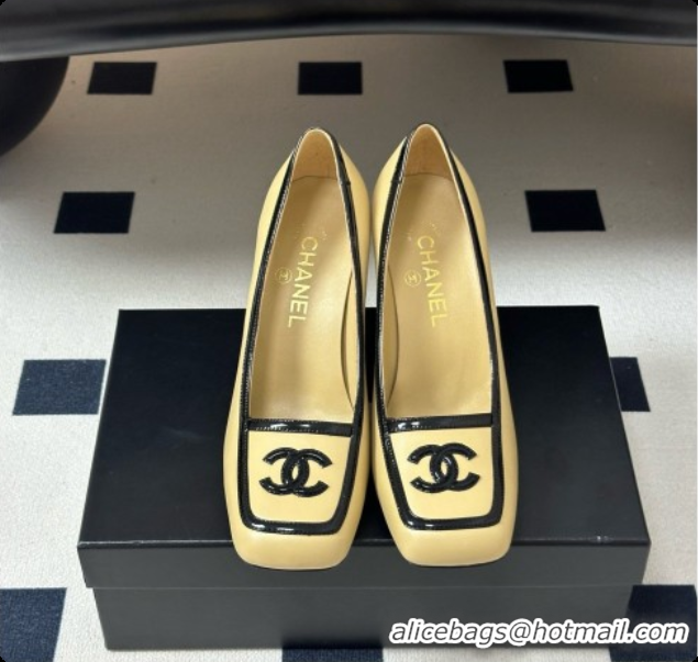 Good Looking Chanel Lambskin & Patent Calfskin Pump G47518 Beige 2026