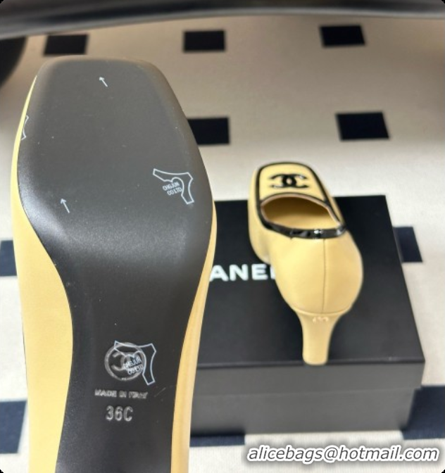 Good Looking Chanel Lambskin & Patent Calfskin Pump G47518 Beige 2026