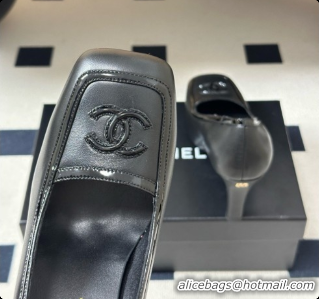 Big Discount Chanel Lambskin & Patent Calfskin Pump G47518 Black 2026