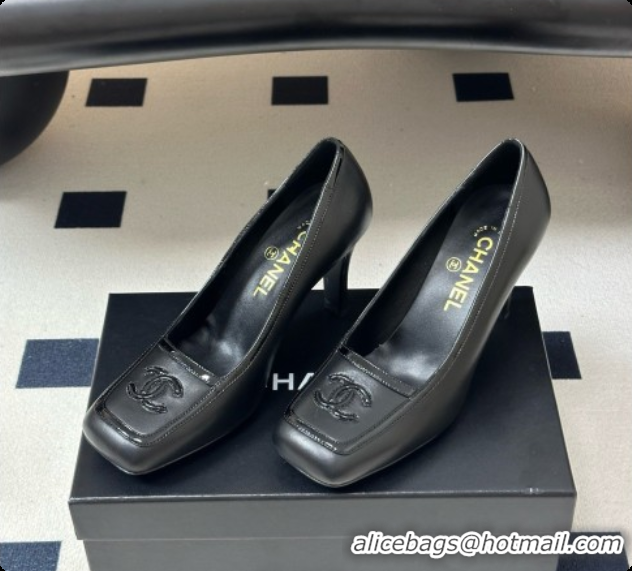 Big Discount Chanel Lambskin & Patent Calfskin Pump G47518 Black 2026