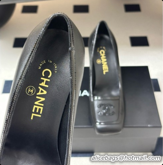 Big Discount Chanel Lambskin & Patent Calfskin Pump G47518 Black 2026