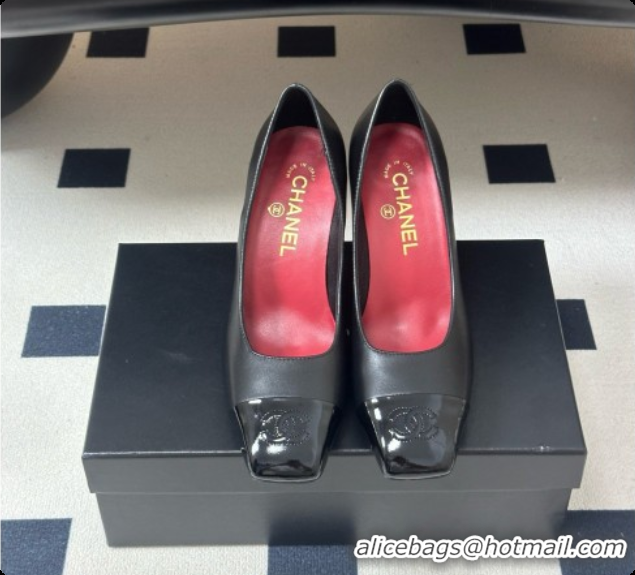 Stylish Chanel Lambskin & Patent Calfskin Pump CH081561 Black 2026