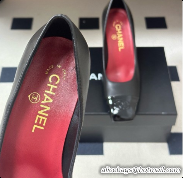 Stylish Chanel Lambskin & Patent Calfskin Pump CH081561 Black 2026