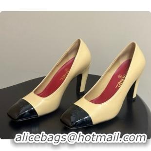 Good Product Chanel Lambskin & Patent Calfskin Pump 8.5cm Heel CH081563 Beige 2026