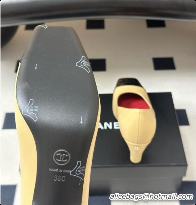 Good Product Chanel Lambskin & Patent Calfskin Pump 8.5cm Heel CH081563 Beige 2026