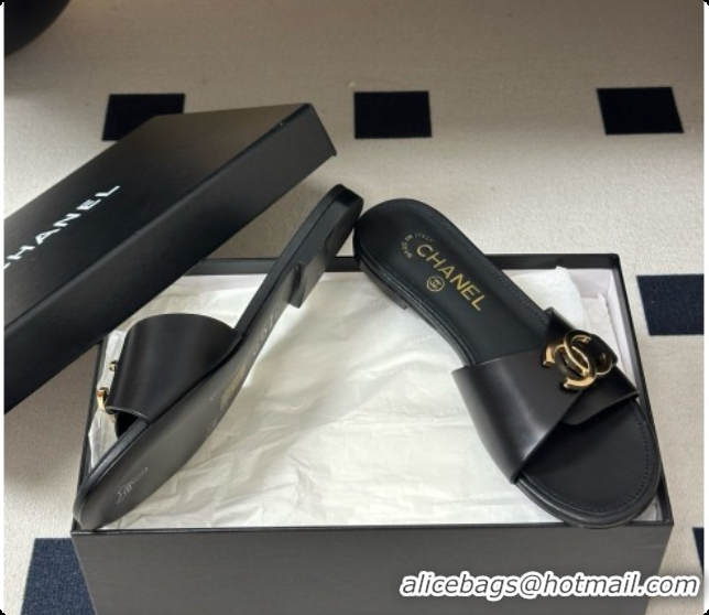 Unique Style Chanel Calfskin Mules G47558 Black 2026