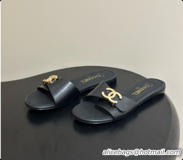 Unique Style Chanel Calfskin Mules G47558 Black 2026